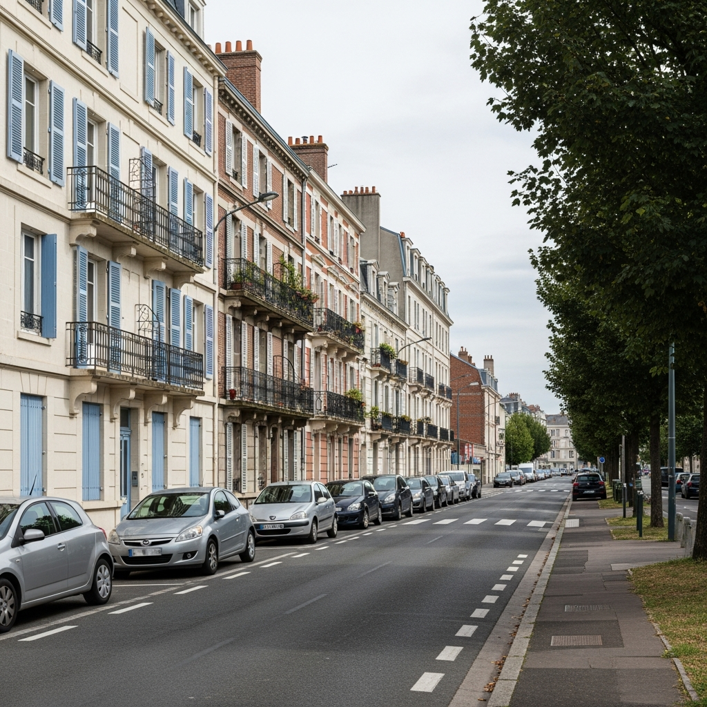 Vue de l'avenue d'Iéna à Chelles pour une estimation immobilière