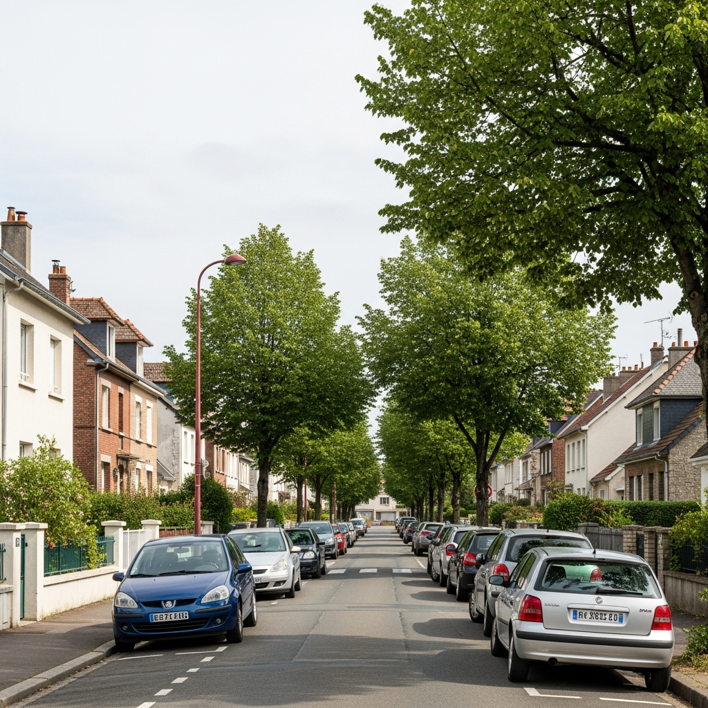 Vue d'une maison située sur l'avenue Denis Papin à Chelles pour estimation