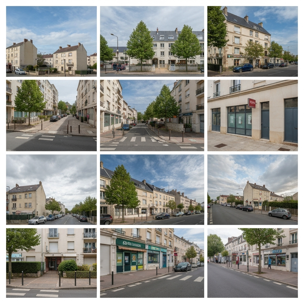 Vue de l'avenue Sainte-Bathilde à Chelles pour une estimation immobilière