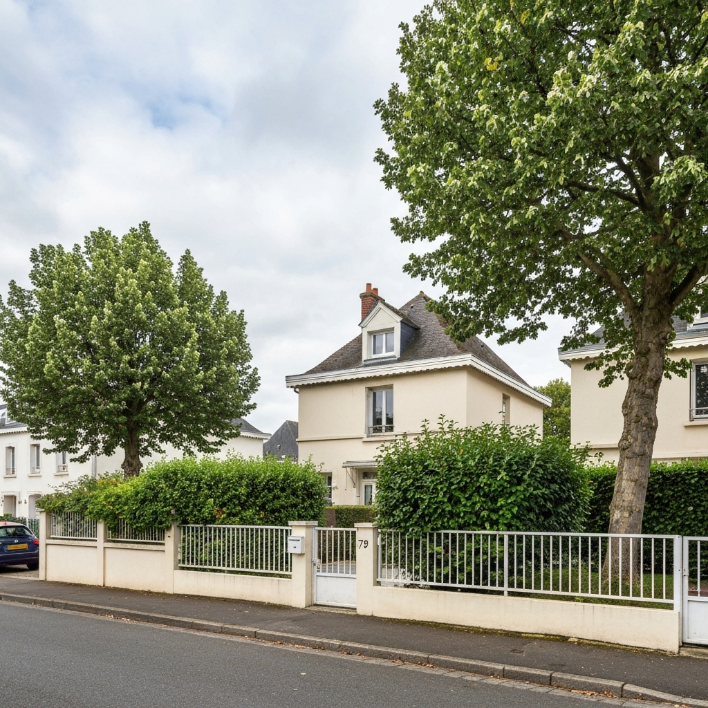 Vue d'une maison sur l'avenue Aristide Briand à Chelles