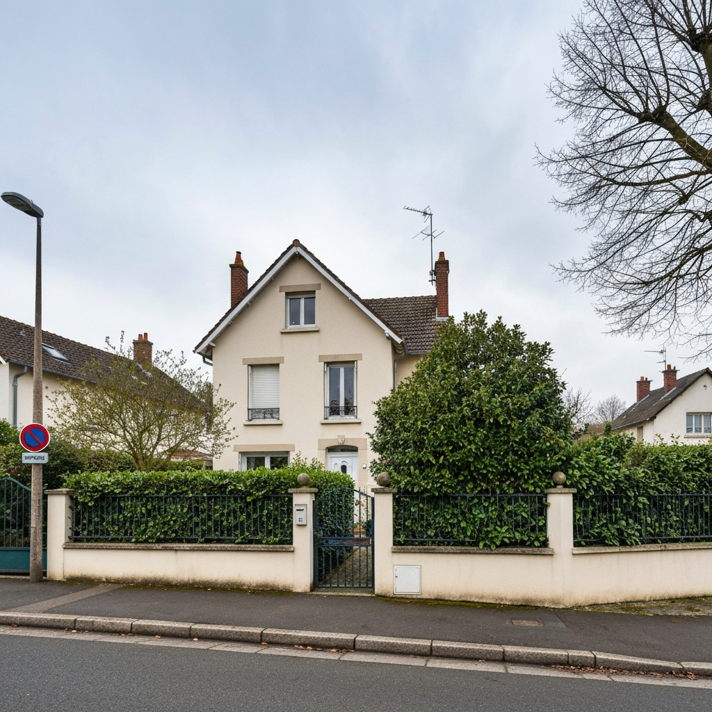 Vue de l'avenue des Martyrs de Chateaubriant à Chelles