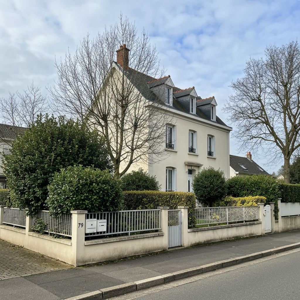 Vue de la Rue Gambetta à Chelles avec des immeubles résidentiels
