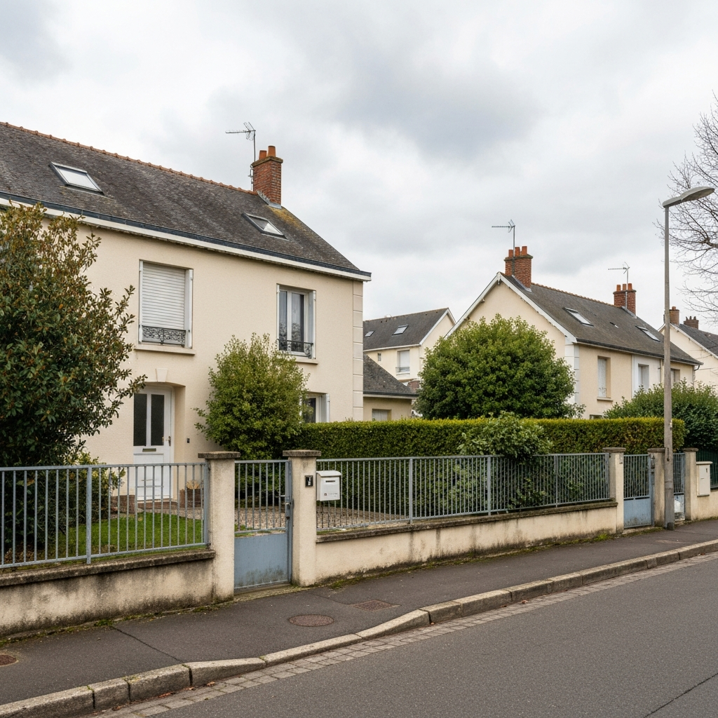 Vue extérieure d'une maison située sur l'avenue Branly à Chelles