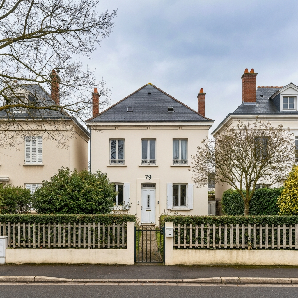 Vue de l'Avenue Ampère à Chelles avec des biens immobiliers en vente