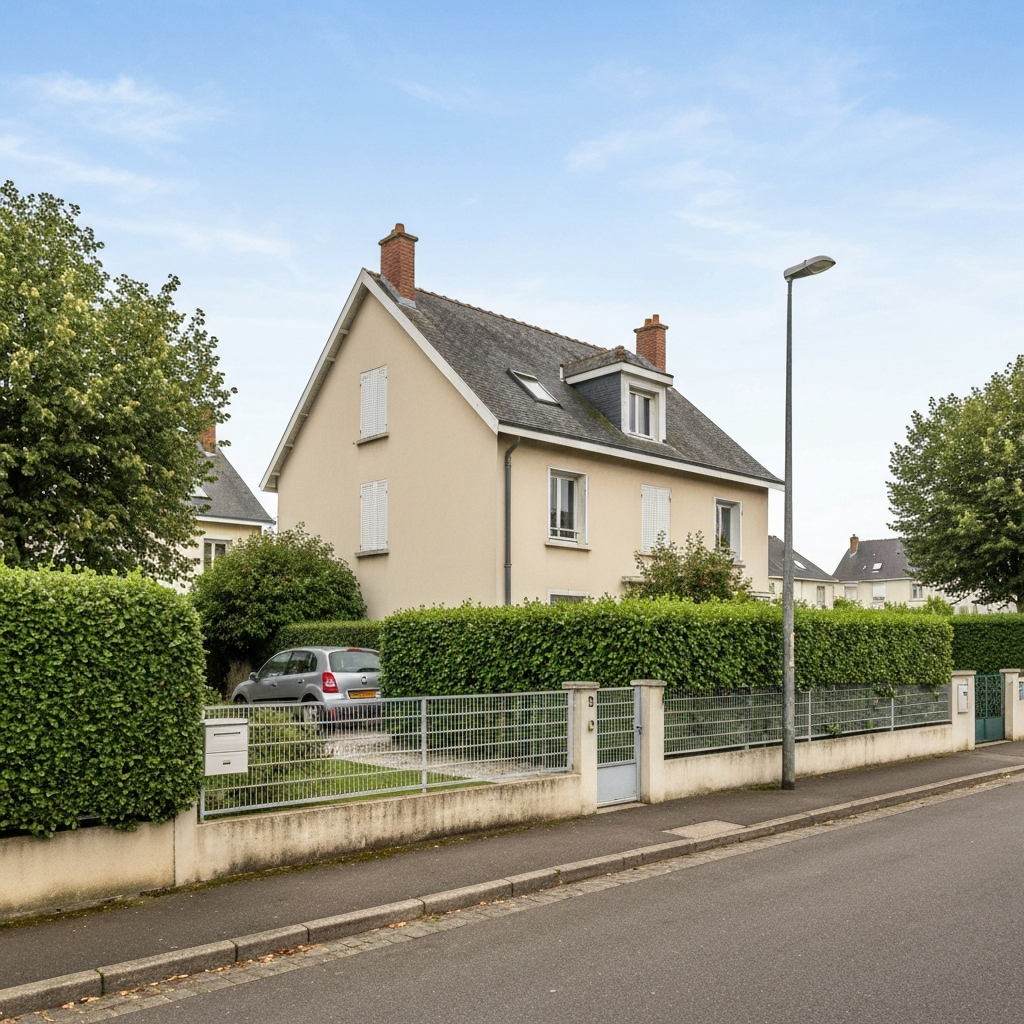 Vue de la Rue du Temple à Chelles avec des immeubles résidentiels