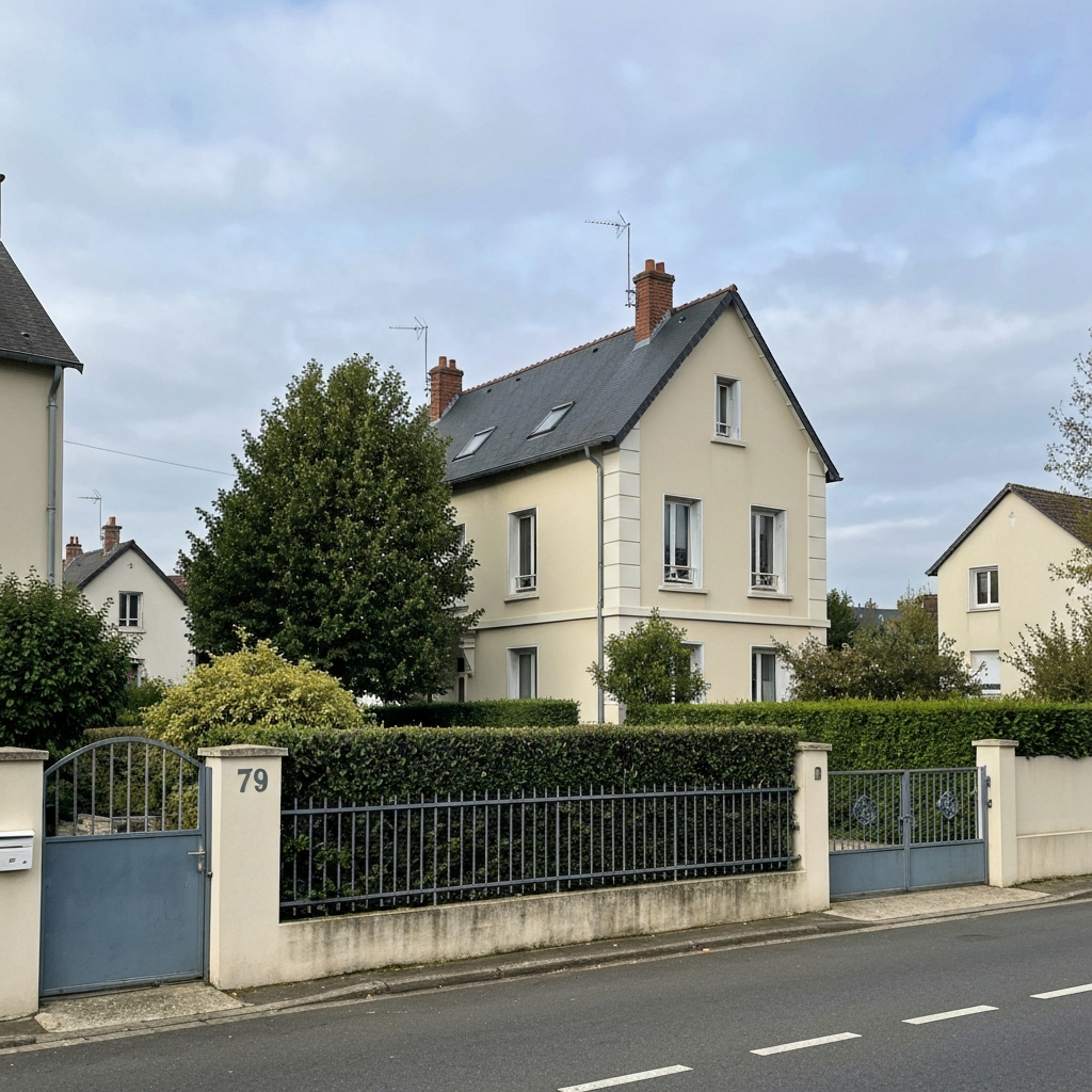 Façade d'une maison située Rue de la Paix à Chelles, évaluée pour estimation