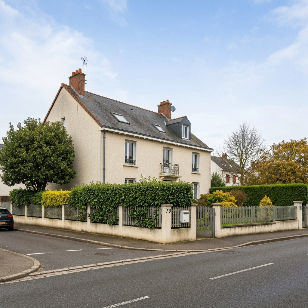 Vue d'une maison à évaluer située sur la rue du Chemin Vert à Chelles