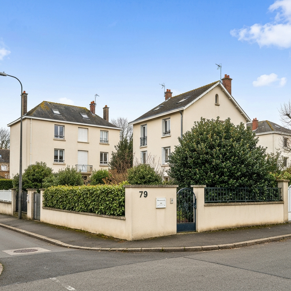 Vue d'une maison pour estimation sur la rue Louis Eudes à Chelles