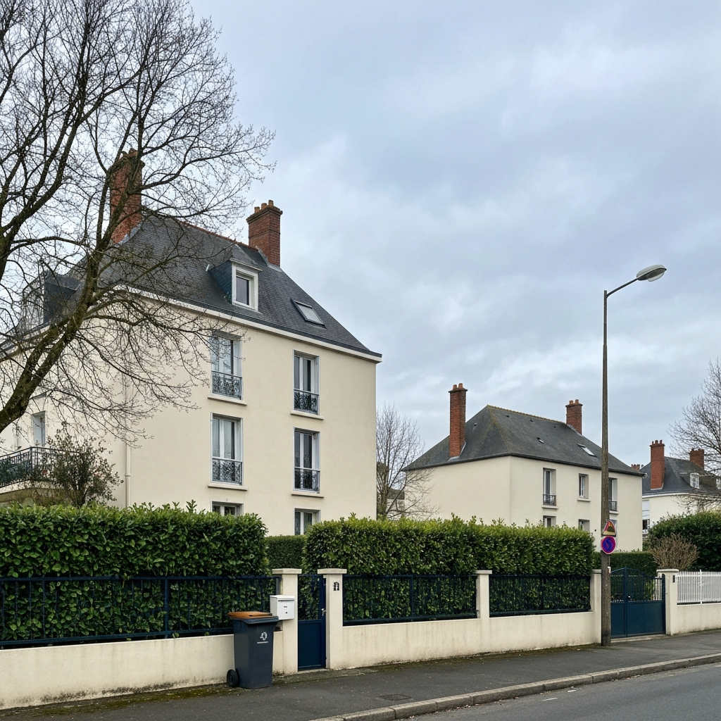 Vue de la Rue de l'Espérance à Chelles avec les prix immobiliers en surimpression