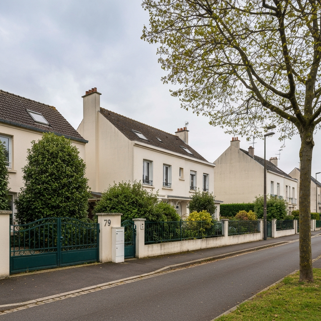 Vue de la Rue des Églantines à Chelles pour une estimation immobilière