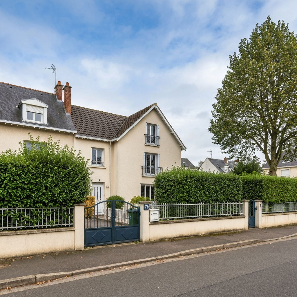 Vue d'une maison sur la rue des Marronniers à Chelles pour estimation immobilière