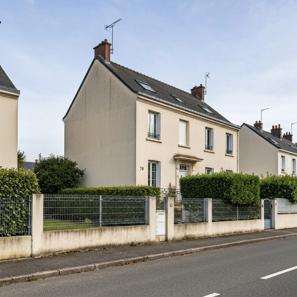 Vue d'une maison située rue des Platanes à Chelles, utilisée pour une estimation immobilière