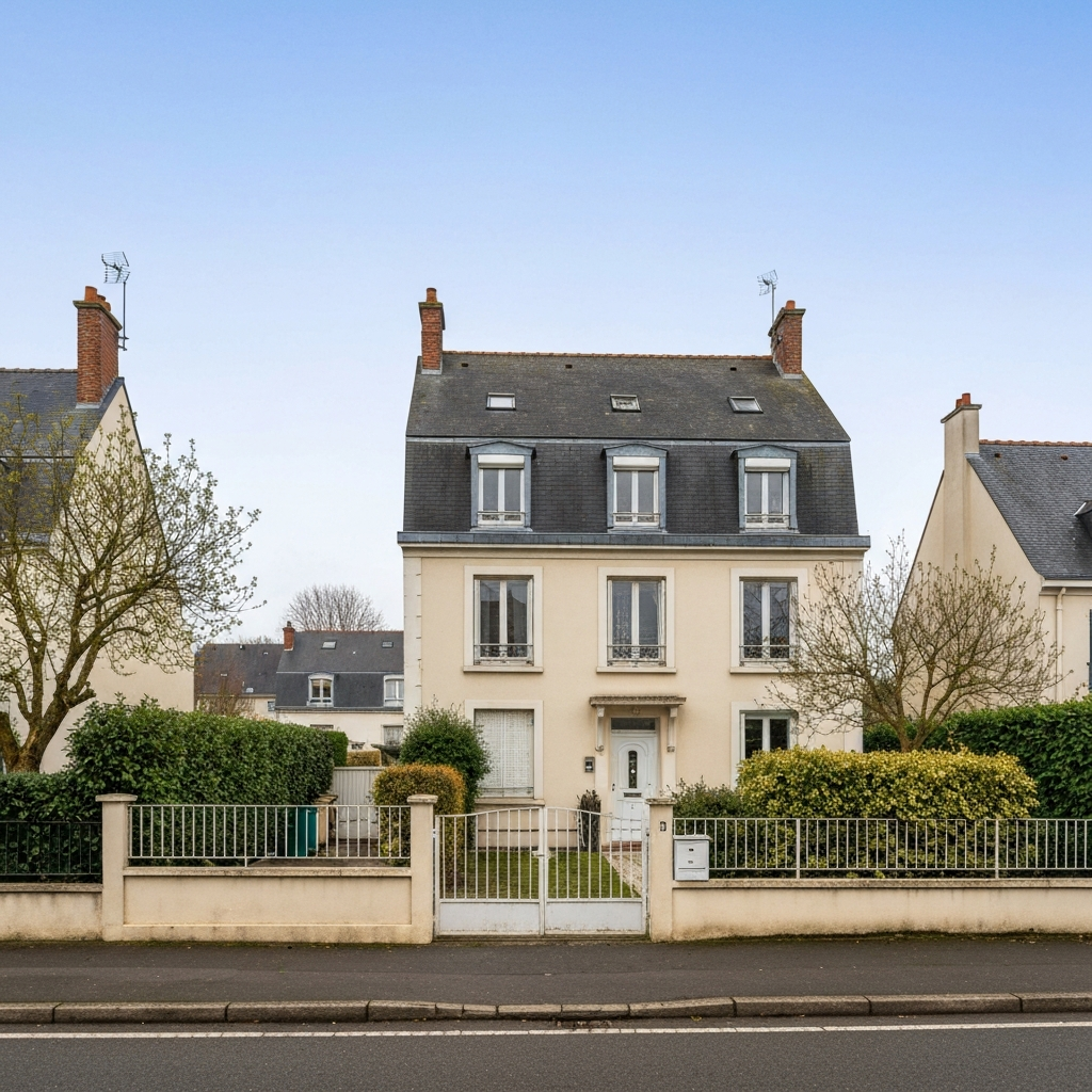 Vue de la maison située sur la rue des Bouleaux à Chelles, illustrant le prix actuel du marché immobilier