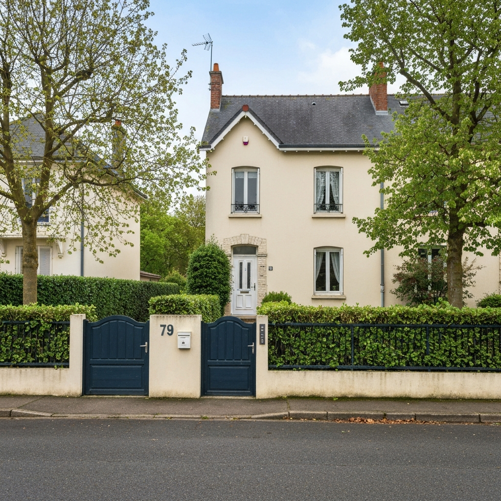 Vue extérieure d'une maison située sur la Rue des Écureuils à Chelles