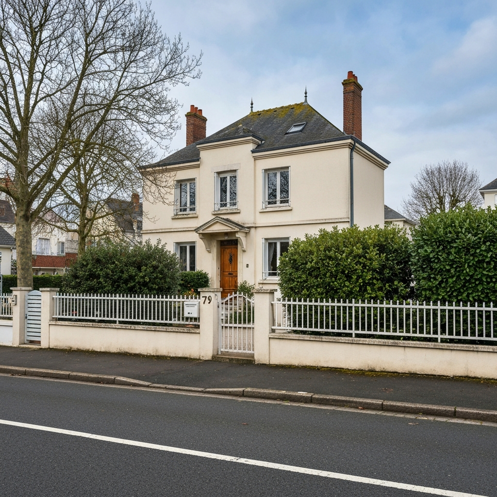 Vue de la rue de la Mare au Coq à Chelles avec des biens immobiliers